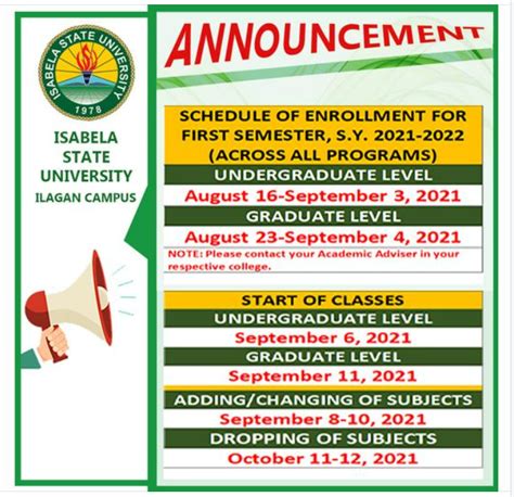 Enrollment Schedule and Requirements 1st Semester S.Y. 2021.